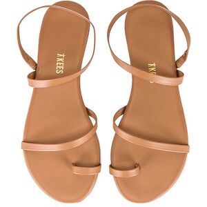 TKEES Women's Tan Sandals - Mia Napa - Clay - Sz 9